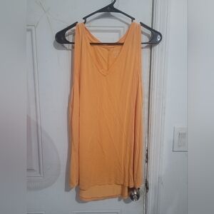 3 tops orange teal and black